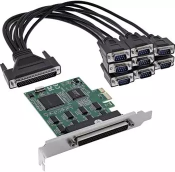 InLine Schnittstellenkarte PCIe x1, 8x RS-232, D-Sub 9 (76660Z)