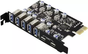 Renkforce RF-6613198 Controllerkarte 5+2 Port USB 3.2 Gen 1 PCIe x1 (RF-6613198)