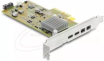 DeLock PCI Express x4 Karte 2x USB-C 40Gbps DP Alt Mode Low Profile
