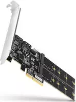 AXAGON PCES-SA4M2 PCIe Controller 2X internal SATA 6G Port + 2X internal M.2...