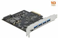 Delock PCI Express x4 Karte zu 1 x USB Type-C&trade; + 4 x USB Typ-A