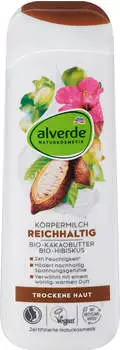 Alverde Körpermilch Reichhaltig Bio-Kakaobutter, Bio-Hibiskus
