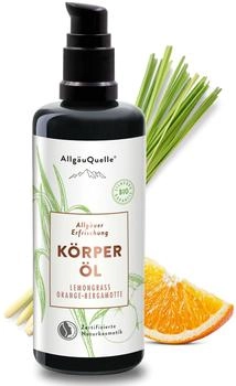 AllgäuQuelle Bio Körperöl Lemongrass Jojoba, Avocado Allgäuer Erfrischung 100 ml