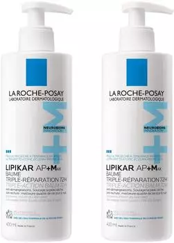 La Roche Posay Lipikar Baume AP+M Rückfettender Balsam 2 x 400ml