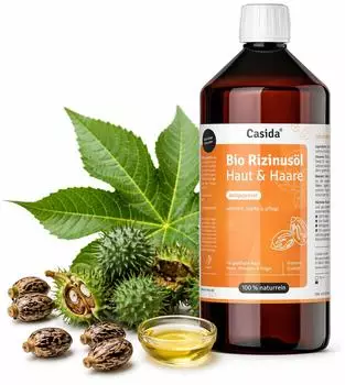 Casida Bio Rizinus&ouml;l kaltgepresst f&uuml;r Haut, Haare & Wimpern 1000 ml