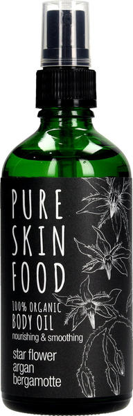 Pure Skin Food FOOD Organic Body Oil Starflower, Argan & Bergamotte (100ml)