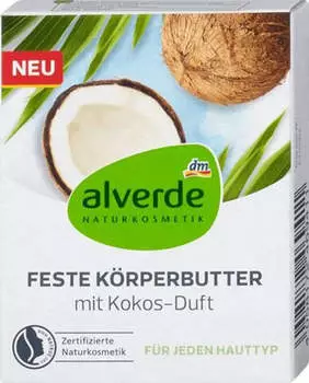 Alverde feste K&ouml;rperbutter Kokos (40g)