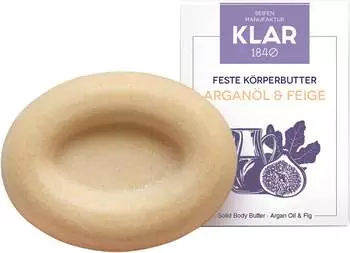 Klar Feste Körperbutter Arganöl & Feige (60 g) Klar Feste Körperbutter Arganöl & Feige (60 g)