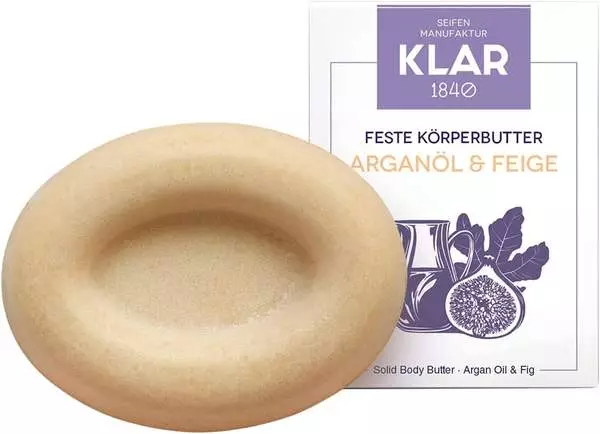 Klar Feste Körperbutter Arganöl & Feige (60 g)