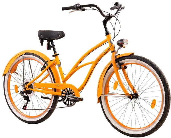 Tretwerk Cruiser-Bike Oceanside, 26 Zoll, 6 Gang, V-Brake orange