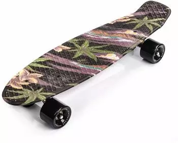 Meteor Retro-Skateboard Mini-Cruiser 56cm, Kinder, schwarz (23660)