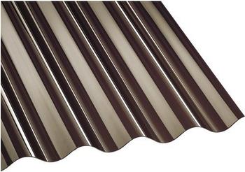 Gutta Polycarbonat Wellplatte Sinus 76/18 bronze 2500 x 1040mm