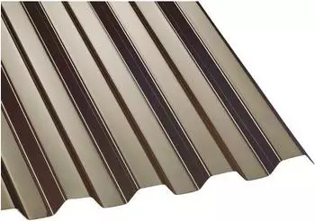 Gutta Polycarbonat Wellplatte Trapez 76/18 bronze 3000 x 1040mm