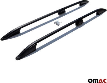 OMAC Dachreling + Set für VW Transporter T5 T6 L2 Langer Alu Schwarz 5X