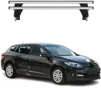 F.lli Menabo Dachträger für Renault Megane III Sportour 2009-2016, Aluminium, grau