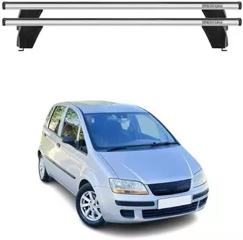 F.lli Menabo Dachträger für Fiat Idea 2005-2012, Aluminium, silber (A052019)