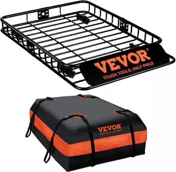 VEVOR Dachgep&auml;ckkorb Universal 1305x915x127mm 90kg schwarz