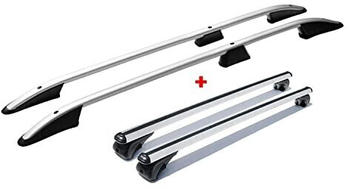 O.M.A.C Dachreling + Dachträger Set kompatibel mit VW T5 T6 Transporter L1 Kurzer Radstand TÜV ABE