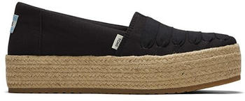 Toms Leder-Slipper schwarz
