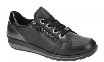 Ara Osaka Schn&uuml;rschuh LowCut schwarz anthrazit weit