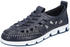 Rieker Slipper Leder Cutouts Gummizug Schnüroptik 49956