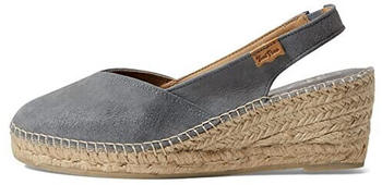 Toni Pons Keil-Espadrille Wildleder Betty-A grau