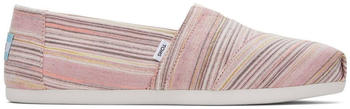 TOMS Shoes Alpargata Print Flacher Slipper pink stripes