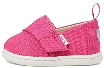 TOMS Shoes Youth Girl's Classic Alpargata Espadrille Loafer Flat fuchsia Heritage Canvas