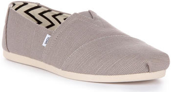 TOMS Shoes Alpargata Damen Slipper Leinen Espadrille hellgrau