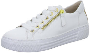 Gabor Low-Top Sneaker weiß platino Gold