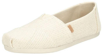 TOMS Shoes Alpargata CloudBound Flacher Slipper natural undyed metallic linen stripe