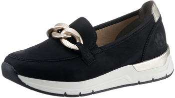 Rieker Slipper Lederimitat schwarz gold