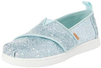 TOMS Shoes Youth Girl's Classic Alpargata Espadrille Loafer Flat Light Mint Cosmic Glitter