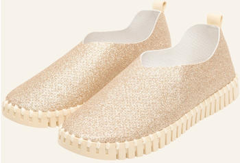 Ilse Jacobsen Slipper Tulip3272GB Glitzerslipper recycelte Mikrofaser bequeme Kautschuksohle