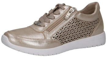 Caprice Lace-up taupe metallic