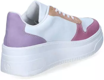 Rieker Plateau Sneaker weiß bunt Pastell M7814-90 – Rieker Plateau Sneaker weiß bunt Pastell M7814-90: Stilvoll und Bequem