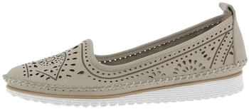 Andrea Conti Damen Leder Slipper florale Cutouts 0021712 grau