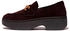 FitWear F-Luma Chunky-Snaffle Suede Demi-Wedge Loafers bruin