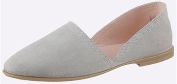 Heine Slipper grau hellgrau Textil modisch 81191317