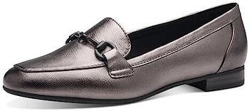 Marco Tozzi Loafer ohne Absatz Kunstleder silber pewter