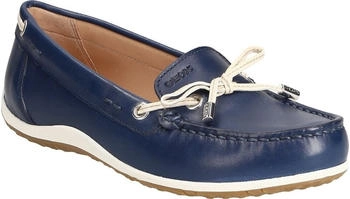 Geox Slipper Mokassin VEGA MOC Glattleder blau