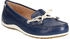 Geox Slipper Mokassin VEGA MOC Glattleder blau