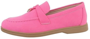 Ital Design Halbschuhe Mokassins Lederoptik pink