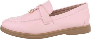 Ital Design Halbschuhe Mokassins Lederoptik rosa