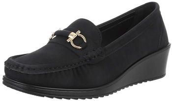 Ital Design Bequeme Mokassins Keilabsatz Wedge schwarz 89092056