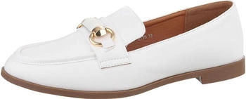 Ital Design Halbschuhe Lederoptik weiß