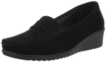 Ital Design Elegante Mokassins Keilabsatz 89319023 schwarz