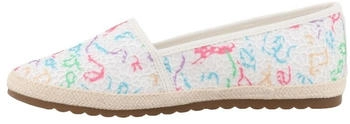 Tom Tailor Flacher Slipper 7490090018 weiss bunt