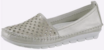 Gemini Slipper GEMINI Glattleder 96339534-40 silberfarben