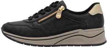 Rieker Halbschuhe schwarz ginger-gold